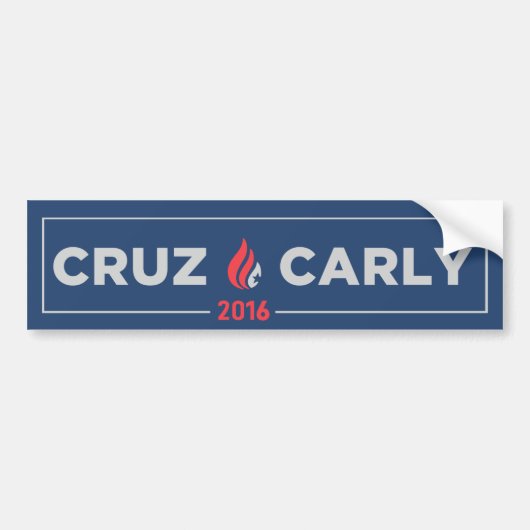 Ted Cruz Carly Fiorina Bumpersticker Blue (Voorkant)