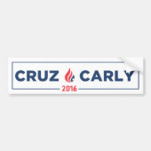 Ted Cruz Carly Fiorina Bumpersticker White (Voorkant)