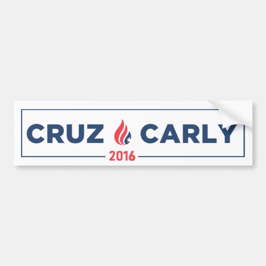 Ted Cruz Carly Fiorina Bumpersticker White (Voorkant)