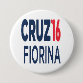Ted Cruz Carly Fiorina Button 2016 Round (Voorkant)
