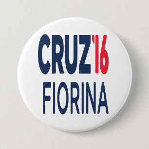 Ted Cruz Carly Fiorina Button 2016 Round