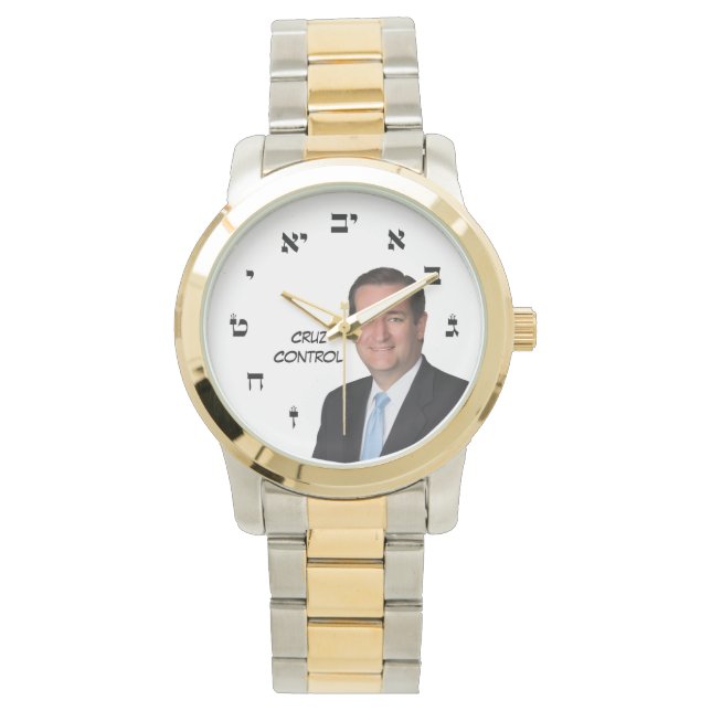 Ted Cruz - Hebreeuwse Wijzerplaat Horloge (Voorkant)