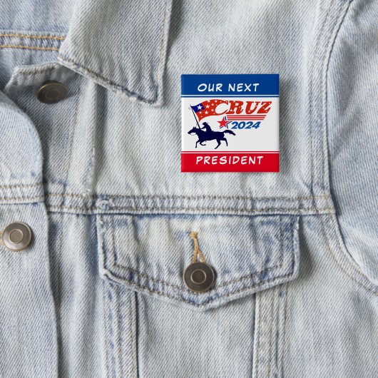 Ted Cruz: Ons volgende President Vierkante Button 5,1 Cm (In situ)