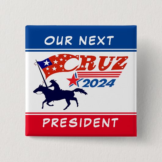 Ted Cruz: Ons volgende President Vierkante Button 5,1 Cm (Voorkant)