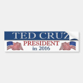 Ted Cruz President 2016 Patriottisch Bumpersticker (Voorkant)