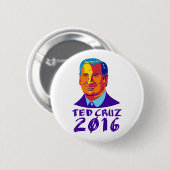 Ted Cruz President 2016 Retro Ronde Button 5,7 Cm (Voorkant /achterkant)