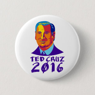 Ted Cruz President 2016 Retro Ronde Button 5,7 Cm