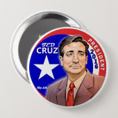 Ted Cruz President 2016 Ronde Button 4,0 Cm (Voorkant /achterkant)