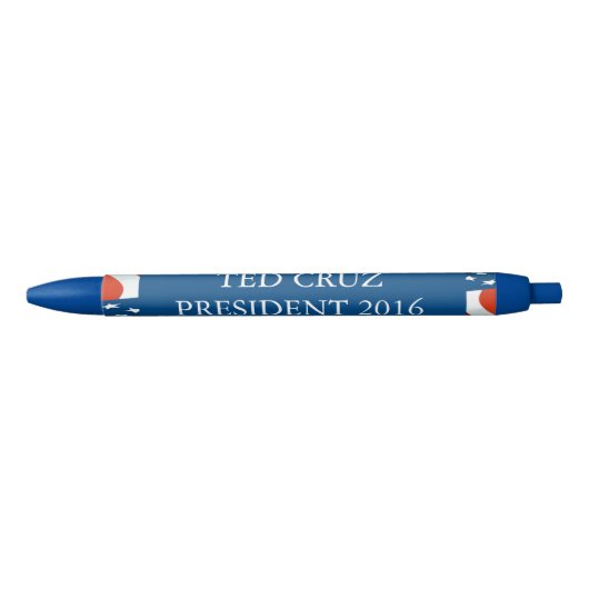 Ted Cruz President 2016 Zwarte Inkt Pen (Voorkant)