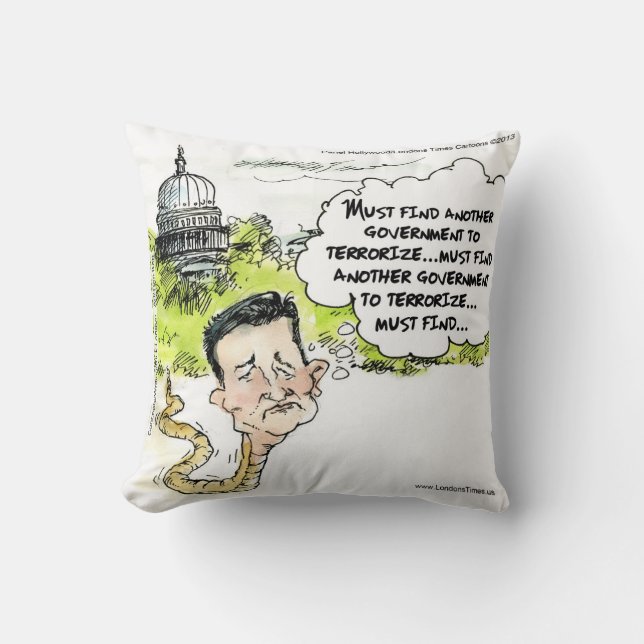 Ted Cruz Slang in het Gras Worpillow Kussen (Voorkant)
