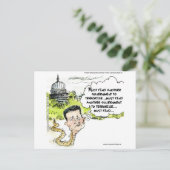 Ted Cruz Sluip weg uit Congres Grappig Briefkaart (Staand voorkant)