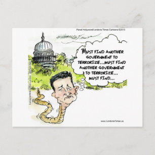 Ted Cruz Sluip weg uit Congres Grappig Briefkaart