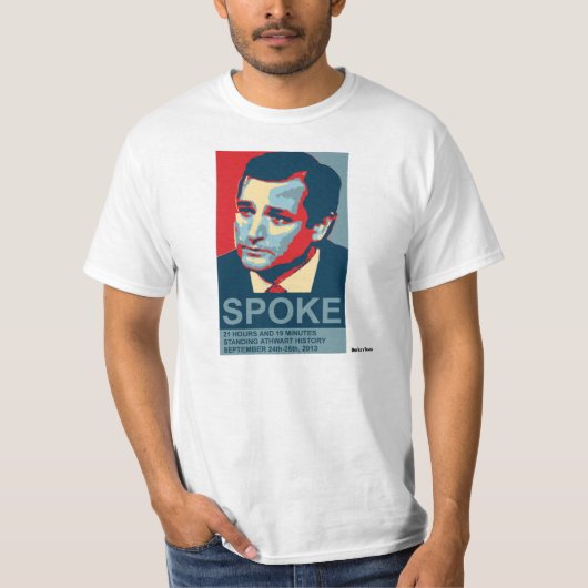 Ted Cruz Spoke, oude kleuren T-shirt (Voorkant)