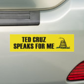 Ted Cruz spreekt voor me Bumpersticker (Op auto)