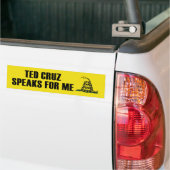 Ted Cruz spreekt voor me Bumpersticker (Op Truck)