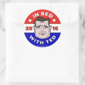 Ted Cruz Sticker, In bed met Ted 2016 Ronde Sticker (Tas)