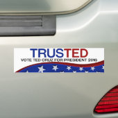 Ted Cruz TRUSTED Bumpersticker (Op auto)