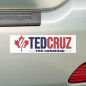 Ted Cruz voor Canadees Bumpersticker (Op auto)