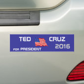 Ted Cruz voor President 2016 Bumpersticker (Op auto)