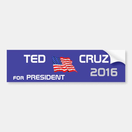 Ted Cruz voor President 2016 Bumpersticker (Voorkant)
