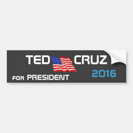 Ted Cruz voor president 2016 Bumpersticker (Voorkant)