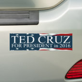 Ted Cruz voor President 2016 Bumpersticker (Op auto)