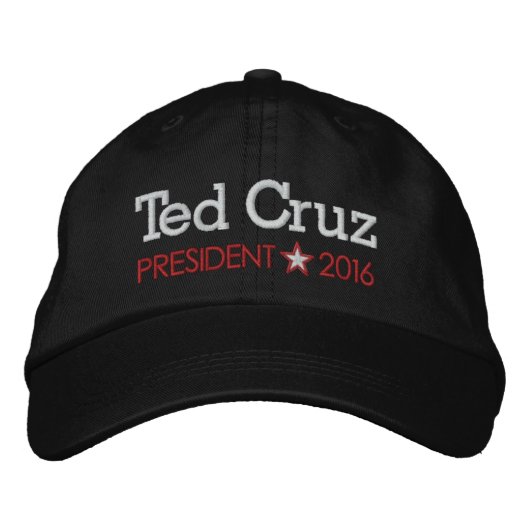 Ted Cruz voor President 2016 Geborduurde Pet (Voorkant)
