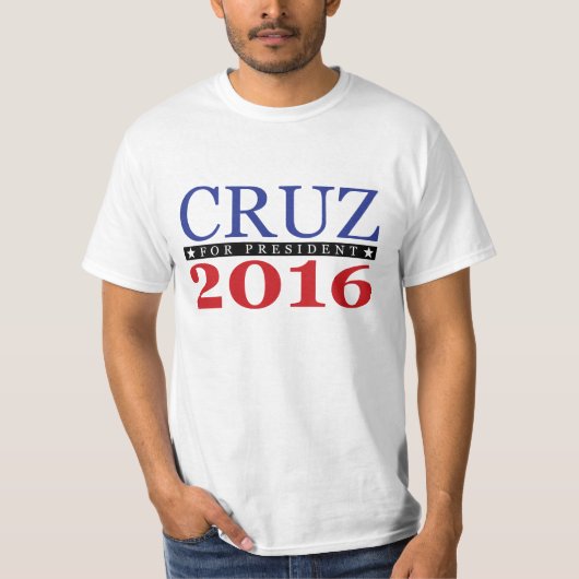 Ted Cruz voor President 2016 T-shirt (Voorkant)