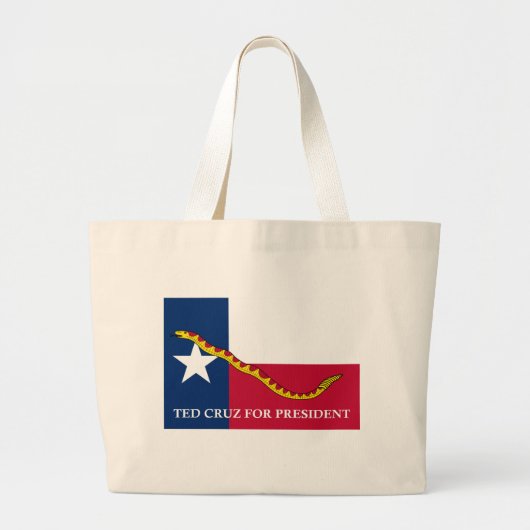 Ted Cruz voor president Navy Jack Grote Tote Bag (Voorkant)