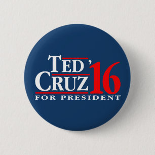 Ted Cruz voor President Ronde Button 5,7 Cm