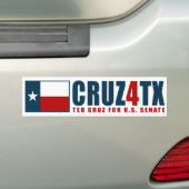 Ted Cruz voor Texas Cruz4TX Bumpersticker (Op auto)