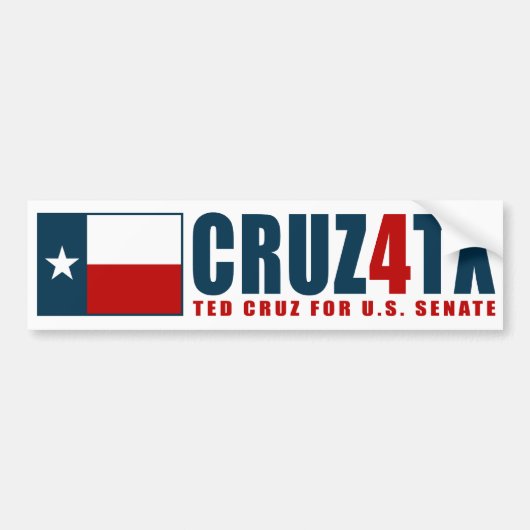 Ted Cruz voor Texas Cruz4TX Bumpersticker (Voorkant)