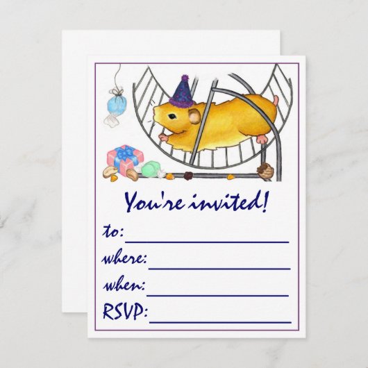 Ted de hamster kaart (Voorkant / Achterkant)