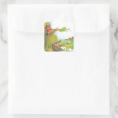 Ted, Ed en Caroll The Picnic 1 Vierkante Sticker (Tas)