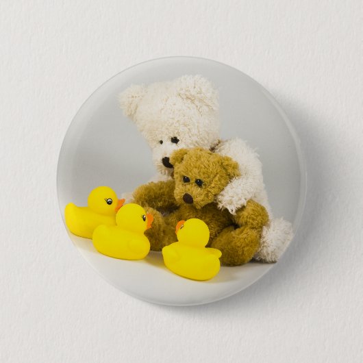 Ted en de Eenden ... Badge Ronde Button 5,7 Cm (Voorkant)