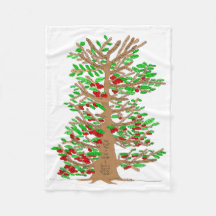 Ted en Inga Knutson Family Tree Fleece Blanket