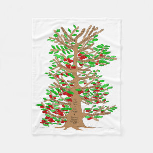 Ted en Inga Knutson Family Tree Fleece Blanket Deken