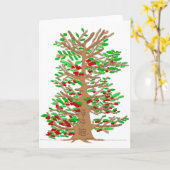 Ted en Inga Knutson Family Tree Wenskaart Kaart (Gele Bloem)