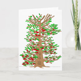 Ted en Inga Knutson Family Tree Wenskaart Kaart