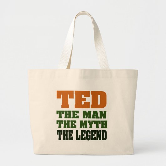 TED - het Man, de Myth, de Legende Grote Tote Bag (Voorkant)