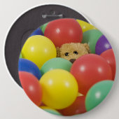 Ted in de balpool ronde button 6,0 cm (Voorkant /achterkant)