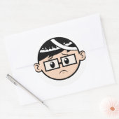 Ted is triest ronde sticker (Envelop)