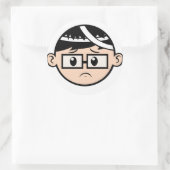 Ted is triest ronde sticker (Tas)