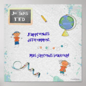 TED j'apprends diffément Poster (Voorkant)