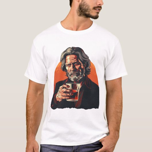 Ted Kaczynski drink whisky T-shirt (Voorkant)