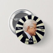 Ted Kennedy Pin Ronde Button 5,7 Cm (Voorkant /achterkant)