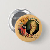 Ted Kennedy Retro Memorial Button (Voorkant /achterkant)