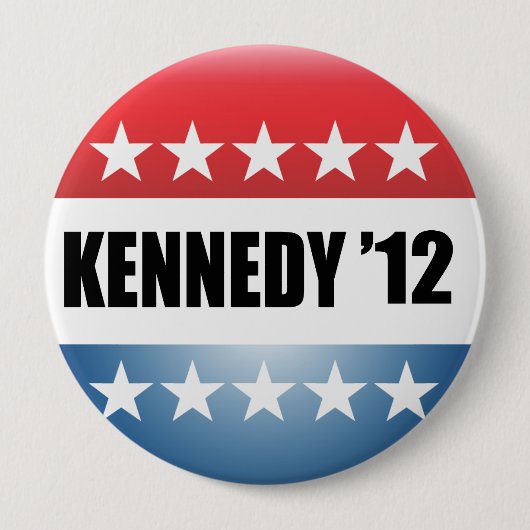 TED KENNEDY RONDE BUTTON 4,0 CM (Voorkant)
