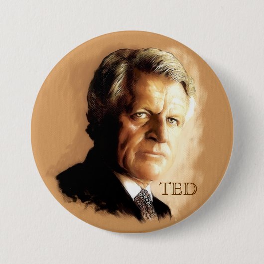 Ted Kennedy Ronde Button 7,6 Cm (Voorkant)