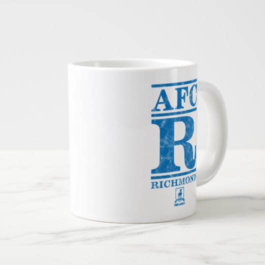 Ted Lasso | AFC R Richmond Text Logo Grote Koffiekop (Voorkant rechts)